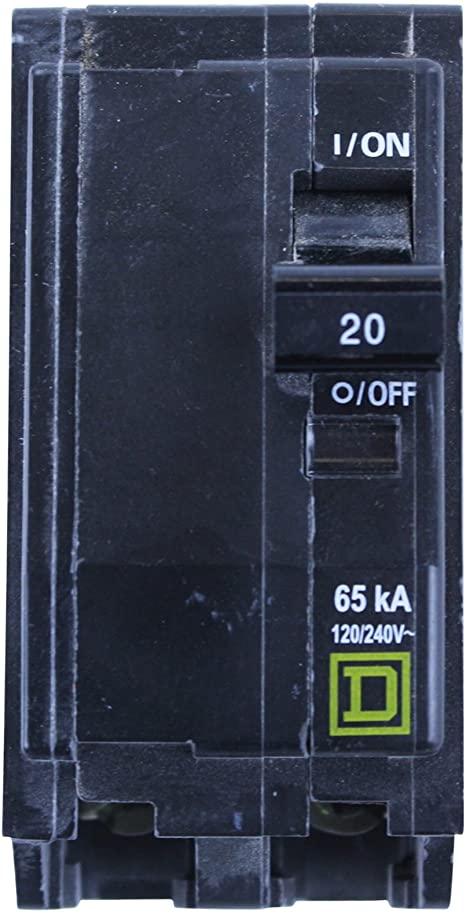 SCHNEIDER ELECTRIC Miniature 120/240-Volt 20-Amp QHB220 Molded Case Circuit Breaker 600V 100A