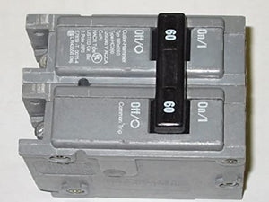 BRH260 EATON CUTLER HAMMER 22,000 IR, 60 AMP, 2 POLE BR SERIES CIRCUIT BREAKER, 22K, PLUG-IN, 60A 2P