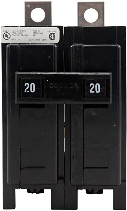 Eaton Cutler-Hammer Cutler Hammer BAB2020 20A 2 Pole Circuit Breaker, COLOR