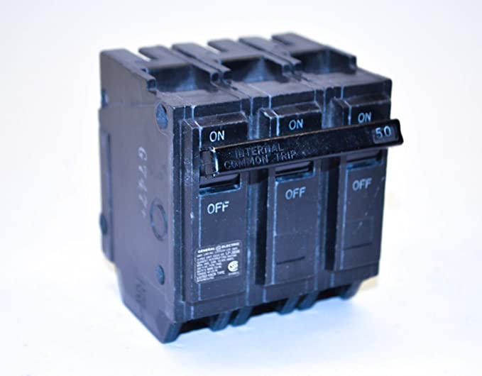 GEDIST GE Industrial THQL32050 Plug-in Mount Type THQL Feeder Molded Case Circuit Breaker 3-Pole 50 Amp 240 Volt AC