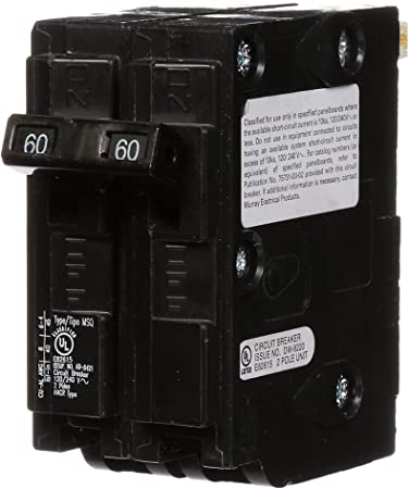 Murray MQ260 QO Replacement 60-Amp Double Pole Circuit Breaker