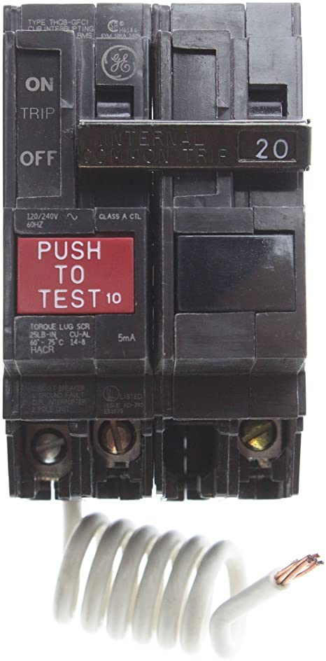 General Electric THQB2130GF 2 Pole, 30 Amp Bolt-On GFCI (gfi) Circuit Breaker, 240V