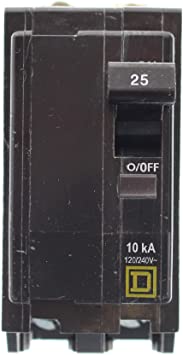 SCHNEIDER ELECTRIC Miniature 120/240-Volt 25-Amp QOB225 Molded Case Circuit Breaker 600V 60A