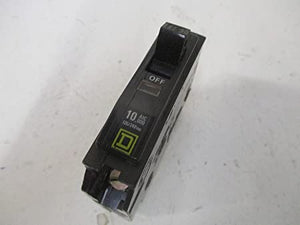 Thermal Magnetic Circuit Breaker, Miniature, QO Series, 240 VAC, 48 VDC, 10 A, 1 Pole, Plug On