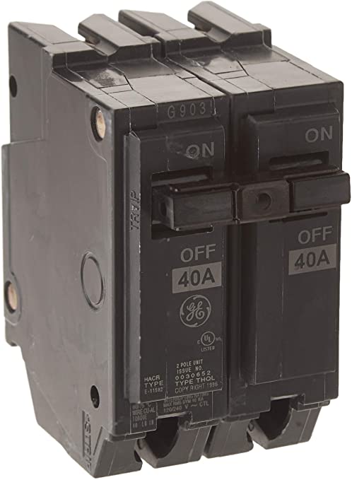 General Electric THQL2140 Circuit Breaker, 2-Pole 40-Amp Thick Series by Connecticut Electric