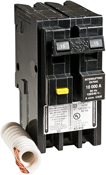 Square D by Schneider Electric HOM215GFI Homeline 15 Amp two-pole GFCI circuit breaker