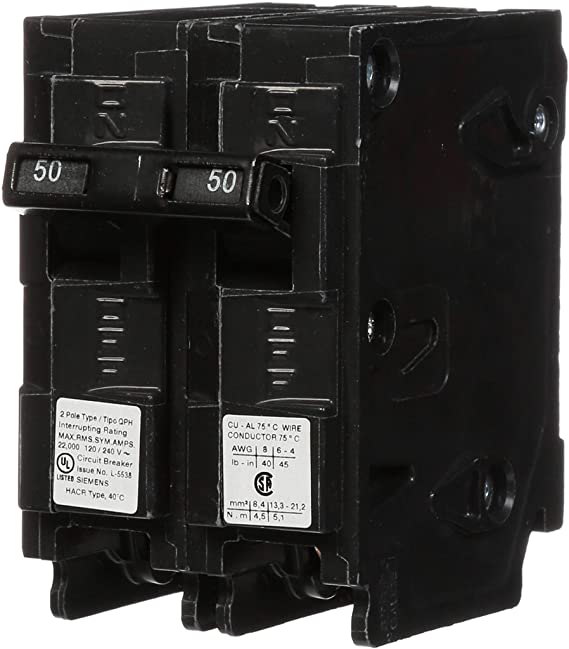 Q250H 50-Amp Double Pole 22kA Type QPH Circuit Breaker