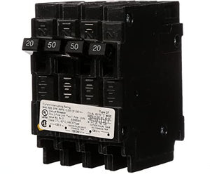 SIEMENS Q22050CT 50 Double Two 20-Amp Single Pole Circuit Breaker, COLOR