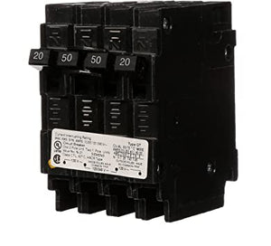 SIEMENS Q22050CT 50 Double Two 20-Amp Single Pole Circuit Breaker, COLOR