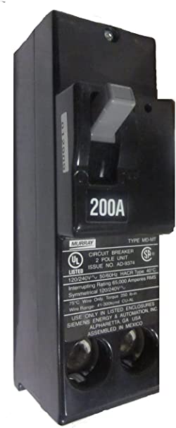 mpd2200km main, branch; 120/240 vac; 200 ampere; 2 pole; interrupting rating 65 kiloampere; with common trip