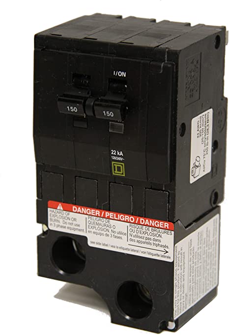 SCHNEIDER ELECTRIC Miniature Circuit Breaker 120/240-Volt 150-Amp QO2150VH Switch Fusible Hd 240V 400A 3P Nema3R