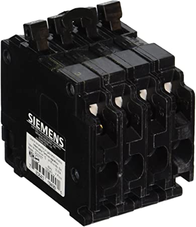 Siemens Q22020CT Triple Circuit Breaker, Plug-In, 20/20 Amps