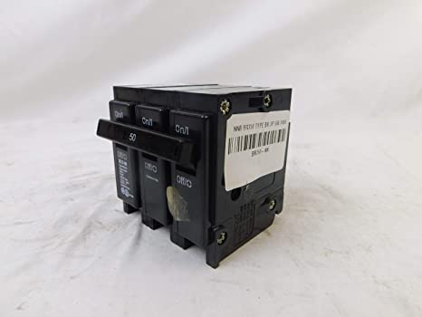 Eaton BR350 Plug-On Mount Type BR Circuit Breaker 3-Pole 50 Amp 240 Volt AC