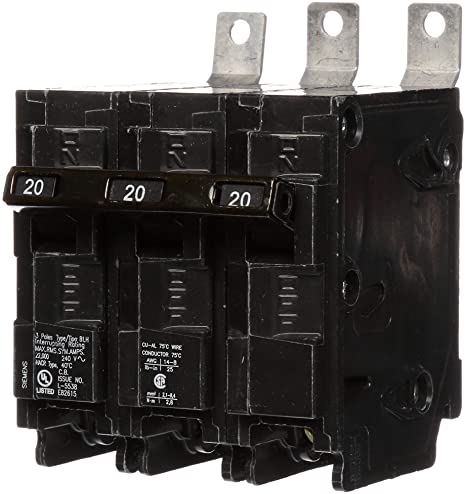 Siemens B320H 20-Amp Three Pole 240-Volt 22KAIC Bolt in Breaker