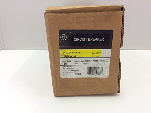 GE Industrial TMQD22100 Bolt-On Mount Type TMQD Molded Case Circuit Breaker 2-Pole 100 Amp 240 Volt AC