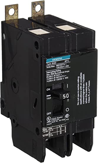 SIEMENS QD PLUG IN 2 POLE BREAKER 50A