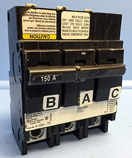 Square D QOB3150VH 150A Circuit Breaker 240V Type QOD Q0B3150VH QOB3150 150 Amp