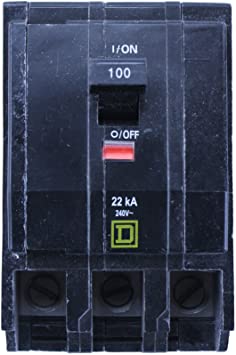 SCHNEIDER ELECTRIC Miniature 240-Volt 100-Amp QOB3100VH Molded Case Circuit Breaker 600V 100A
