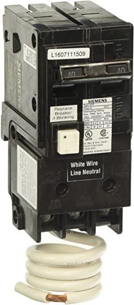 Siemens QF240A Ground Fault Circuit Interrupter, 40 Amp, 2 Pole, 120 Volt, 10,000 AIC