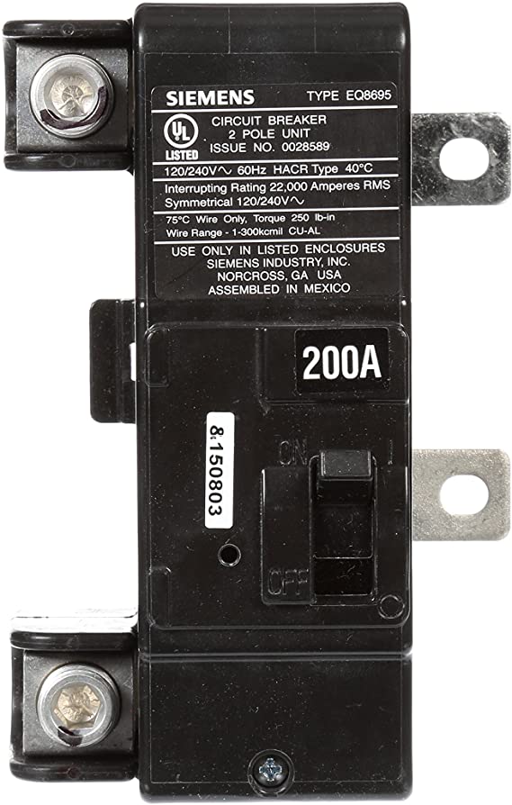 Siemens MBK200A 200-Amp Main Circuit Breaker for Use in Ultimate Type Load Centers