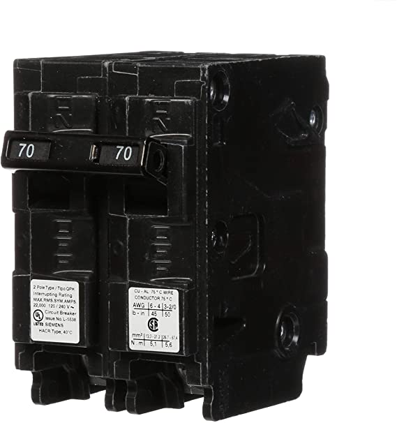 Q270H 70-Amp Double Pole 22kA Type QPH Circuit Breaker