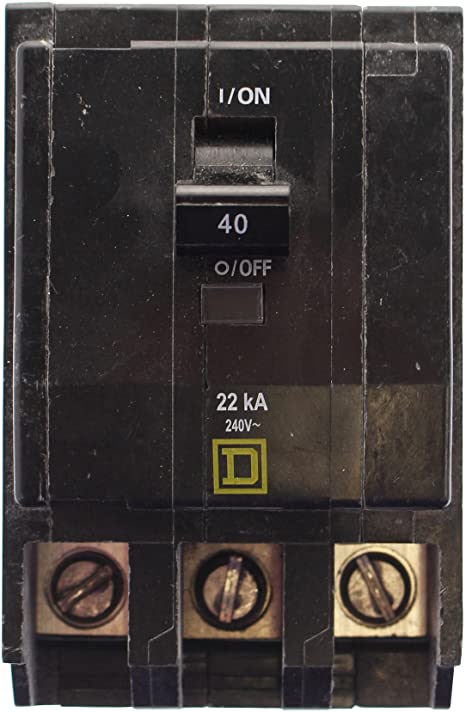 SCHNEIDER ELECTRIC Miniature 240-Volt 40-Amp QOB340VH Molded Case Circuit Breaker 600V 45A
