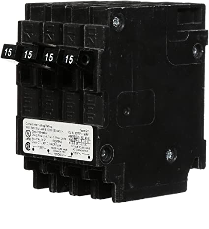 SIEMENS Q21515CT Double Two 15-Amp Single Pole Circuit Breaker, COLOR