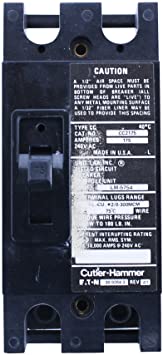 Cutler-Hammer CC2175 Type CC Bolt-On Circuit Breaker, 2 -Pole, 175A, 240V