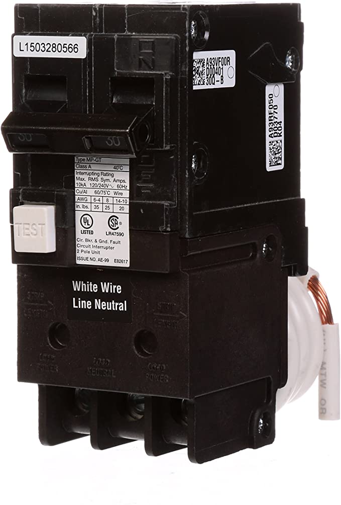 Murray MP230GFA 30 Amp 2-Pole GFCI Circuit Breaker with Self Test & Lockout Feature