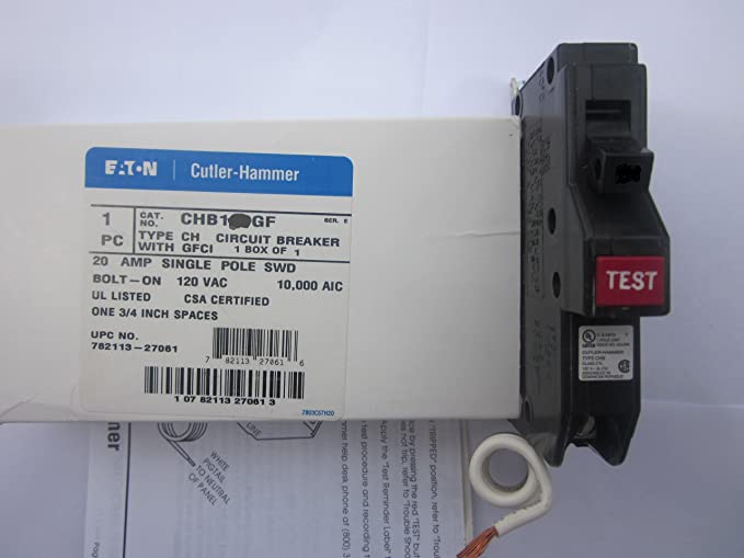 Eaton Cutler Hammer Ch bolt on 1 Pole 15 amp gfi GFCI CB BREAKER Circuit Breaker
