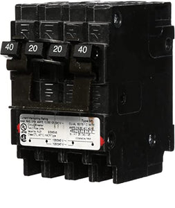 Siemens Q24020CT2 One 20-Amp One 40-Amp Double Pole Circuit Breaker