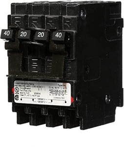 Siemens Q24020CT2 One 20-Amp One 40-Amp Double Pole Circuit Breaker