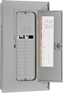 Square D by Schneider Electric HOM1632L125PC Homeline 125-Amp 16-Space 32-Circuit Indoor Main Lugs Load Center with Cover, Plug-on Neutral Ready