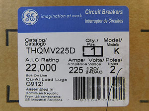 GE (General Electric) - THQMV225D - Circuit Breaker Kit, Main, 22KAIC, 225A, 2P